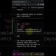 Maketrans Translate String Method Python Tamil Python Shorts