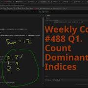 Leetcode Weekly Contest 488 Q1 Count Dominant Indices Python Dsa