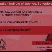 Lec 32 Sampling Theorem