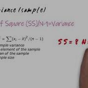 Sum Of Squares Variance And Standard Deviation