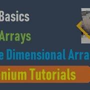 22 Java Basics For Selenium Java Arrays Single Dimensional Arrays