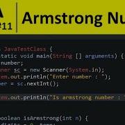 Программа Java 11 Поиск числа Армстронга на Java