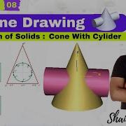 Intersection Of Solids Cone With Cylinder Penetration Engineering Machine Drawing