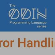 Error Handling In Odin