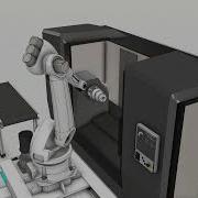 3D Art Simulation Single Double Robot Loading In Visual Components