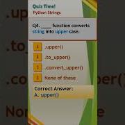Python Programming Strings 7 Important MCQs Shorts