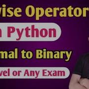 Bitwise Operator In Python O Level Computer Course Decimal To Binary Conversation