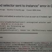 Unrecognized Selector Sent To Instance Error In Xcode