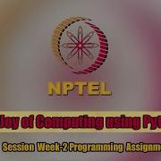 The Joy Of Computing Using Python 2020 Second Session Week 2 Programming Assignment 2 Solution