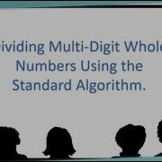 Division Of Multi Digit Whole Numbers