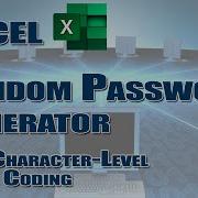 Microsoft Excel Random Password Generator With Character Based Color Coding