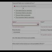 Good Example Of Form Error Validation With Screen Reader