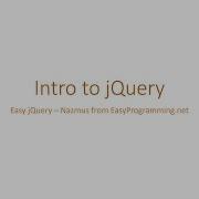 Easy JQuery An Intro To The JQuery Library 0