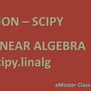Python Tutorial Learn Scipy Linear Algebra Linalg In 10 Minutes