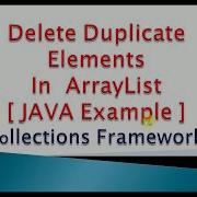 How To Delete Duplicate Elements In ArrayList In JAVA Program Code