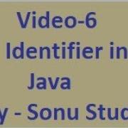 Java Identifier In Hindi Sonu Study