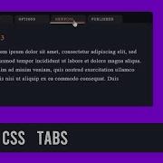 Pure CSS Tabs With Smooth Slide Animation