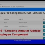 Angular Spring Boot CRUD Full Stack App 19 Create Angular Update Employee Component Form
