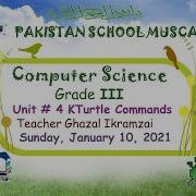 Grade 3 Computer Science Unit 4 KTurtle Commands