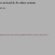 Cjax Framework Onload Ajax Request