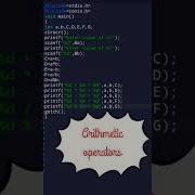 Arithmetic Operators Cprogramming Shorts Shortvideo Programming Program Ytshorts