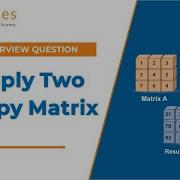 Multiplication Of Matrix Using Numpy Python Tutorial