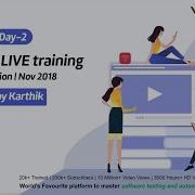 Selenium LIVE Training By Karthik Day 02 Demo Session Nov 2018