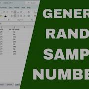 How To Generate RANDOM SAMPLE Numbers In Excel Formula For Random Sample Generator