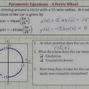 Ex Parametric Equations Modeling A Path Around A Circle
