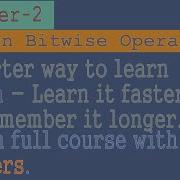 Python Tutorial For Beginners To Advanced Chapter 2 Python Bitwise Operators