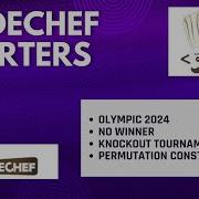 CodeChef Starters 146 Olympic2024 No Winner Knockout Tournament Permutation Construction