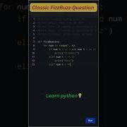 FizzBuzz In Python Classic Coding Challenge Youtubeshorts Youtube Interview Trending
