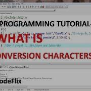 C Programming Tutorial 6 What Is Conversion Characters