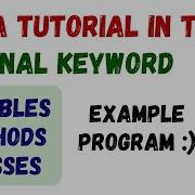 40 Final Keyword In Java Method Variable Class Example Program Tamil