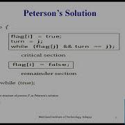 The Critical Section Problem With Peterson S Solution