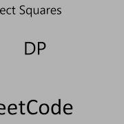 LeetCode 279 Perfect Squares DP Java