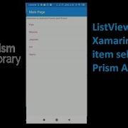 ListView In Xamarin Forms Prism App