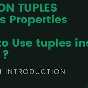 Python Introduction Part 7 Tuples Its Properties