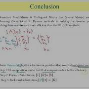 Gauss Seidel Thomas Methods Part 5 Important Remark