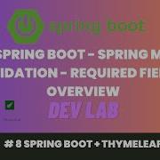 Spring Boot Spring MVC Validation Required Fields Overview