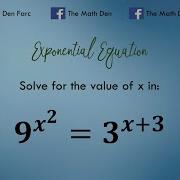 GenMath Solving Exponential Equation Example 3 9 X 2 3 X 3