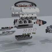 V6 Engine Exploded Animation In Keyshot