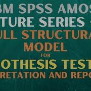 23 SPSS AMOS Full Structural Model Analyzing Interpreting And Reporting Hypothesis Results