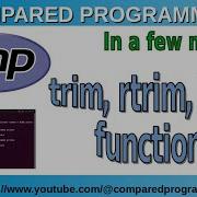 PHP String Functions Trim Rtrim And Ltrim