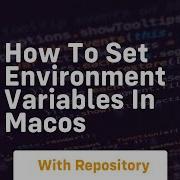 How To Set Environment Variables In Macos