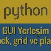 Python 24 GUI Layout Pack Grid Place
