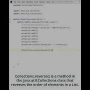 Java Program To Reverse An ArrayList Java Collections Java Interview Questions And Answers