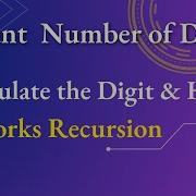 Count Digit Using Recursive Function Bangla Calculate The Digit Recursive Way Bangla Recursive