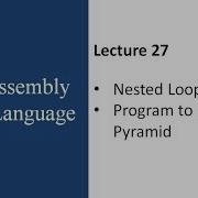 Lecture 27 Nested Loop Program To Print Pyramid In Assembly Language In Urdu Hindi