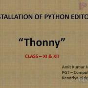 Installation Of Thonny A Python Editor